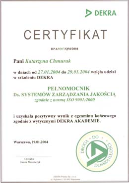 Certificado ISO 9001-2000 Apoderado